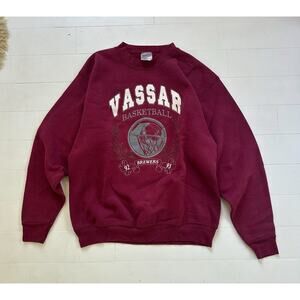 Vintage 1993 Vassar College Brewers Basketball Crewneck Sweatshirt XL